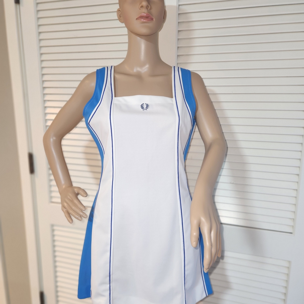 Mod/Skin Fred Perry Blue and White Tennis Dress